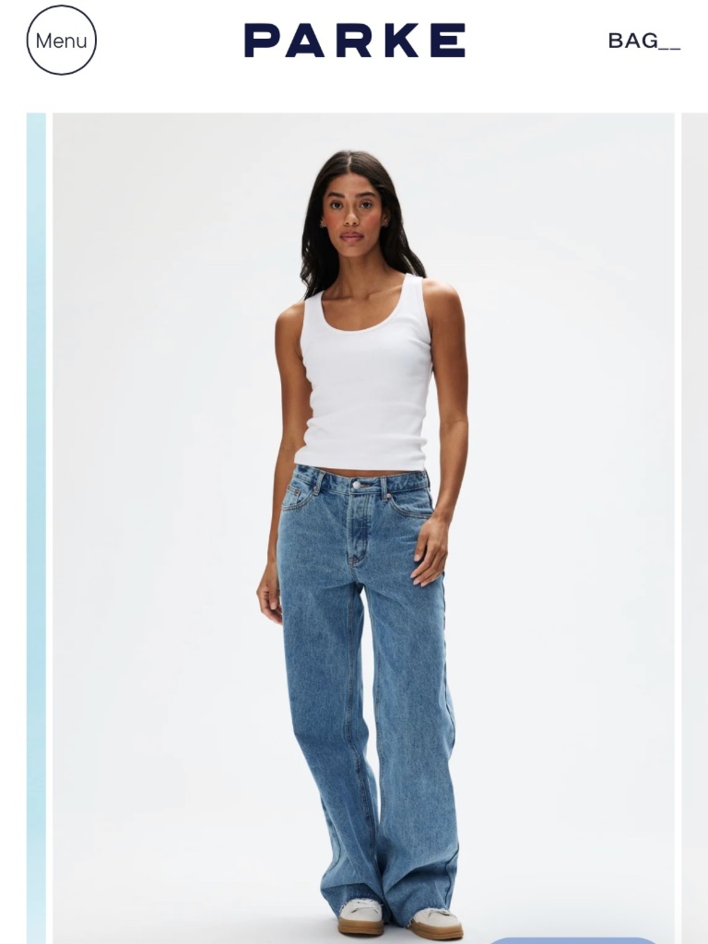 Parke low rise baggy jeans vintage wash